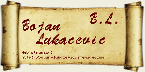 Bojan Lukačević vizit kartica